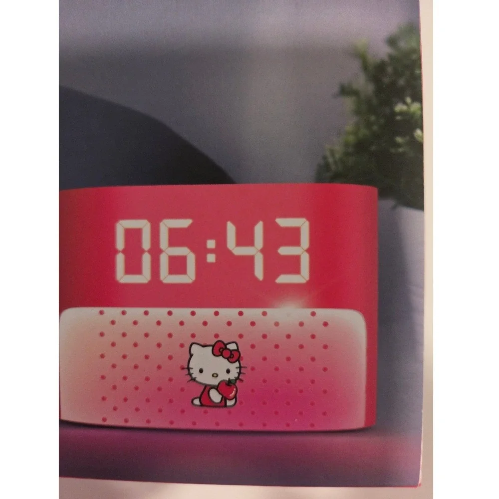 Hello Kitty Sunrise Alarm Clock Pink Multicolor LED USB Powered Sanrio NIB‎